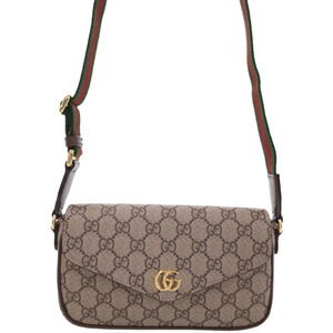Gucci Ophidia GG Supreme Shoulder Bag Beige Brown
